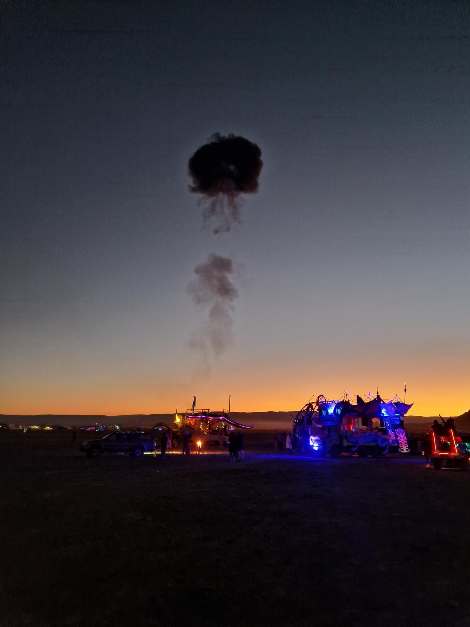 The smoke column
