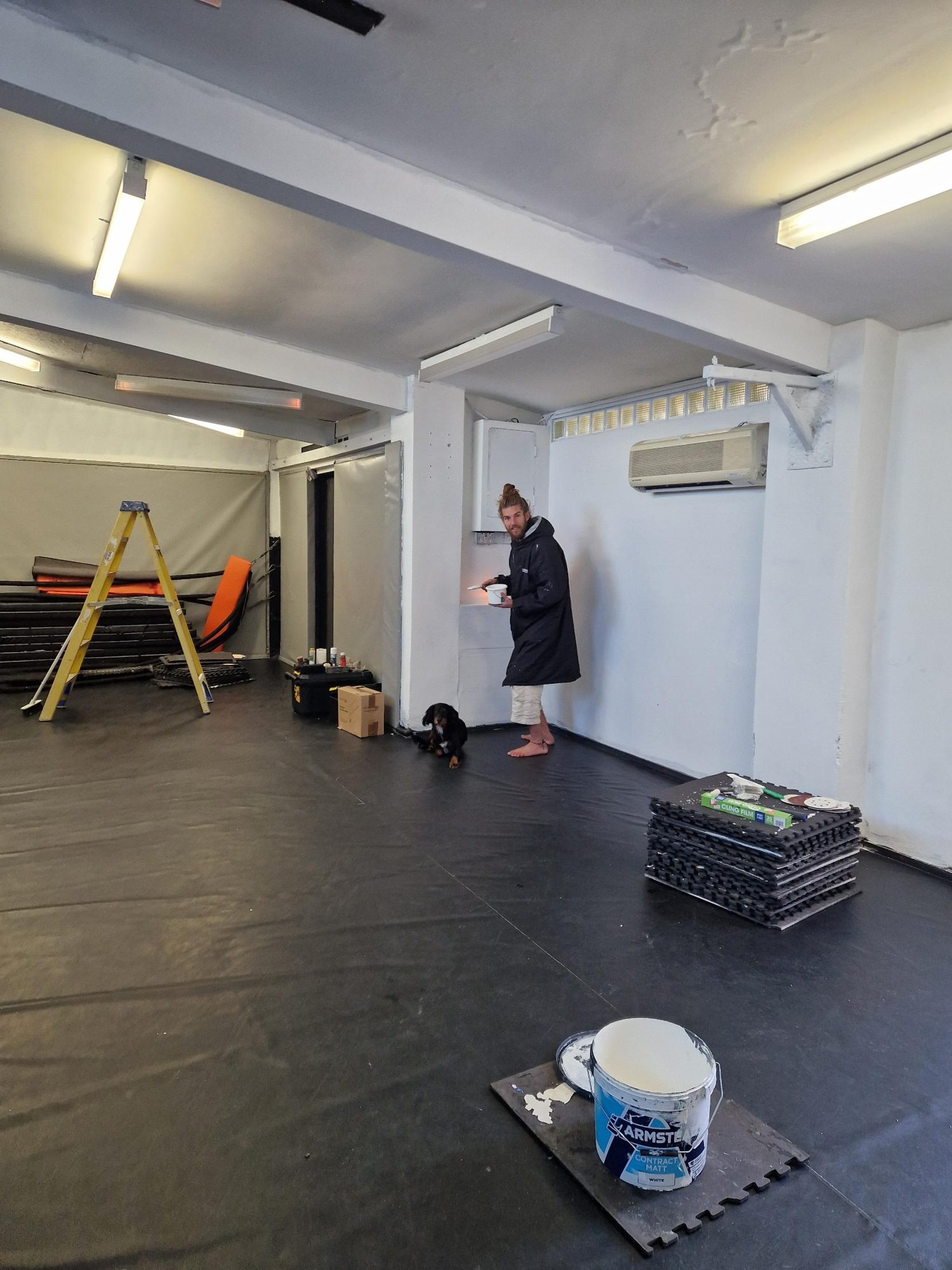 Painting the boxing gym