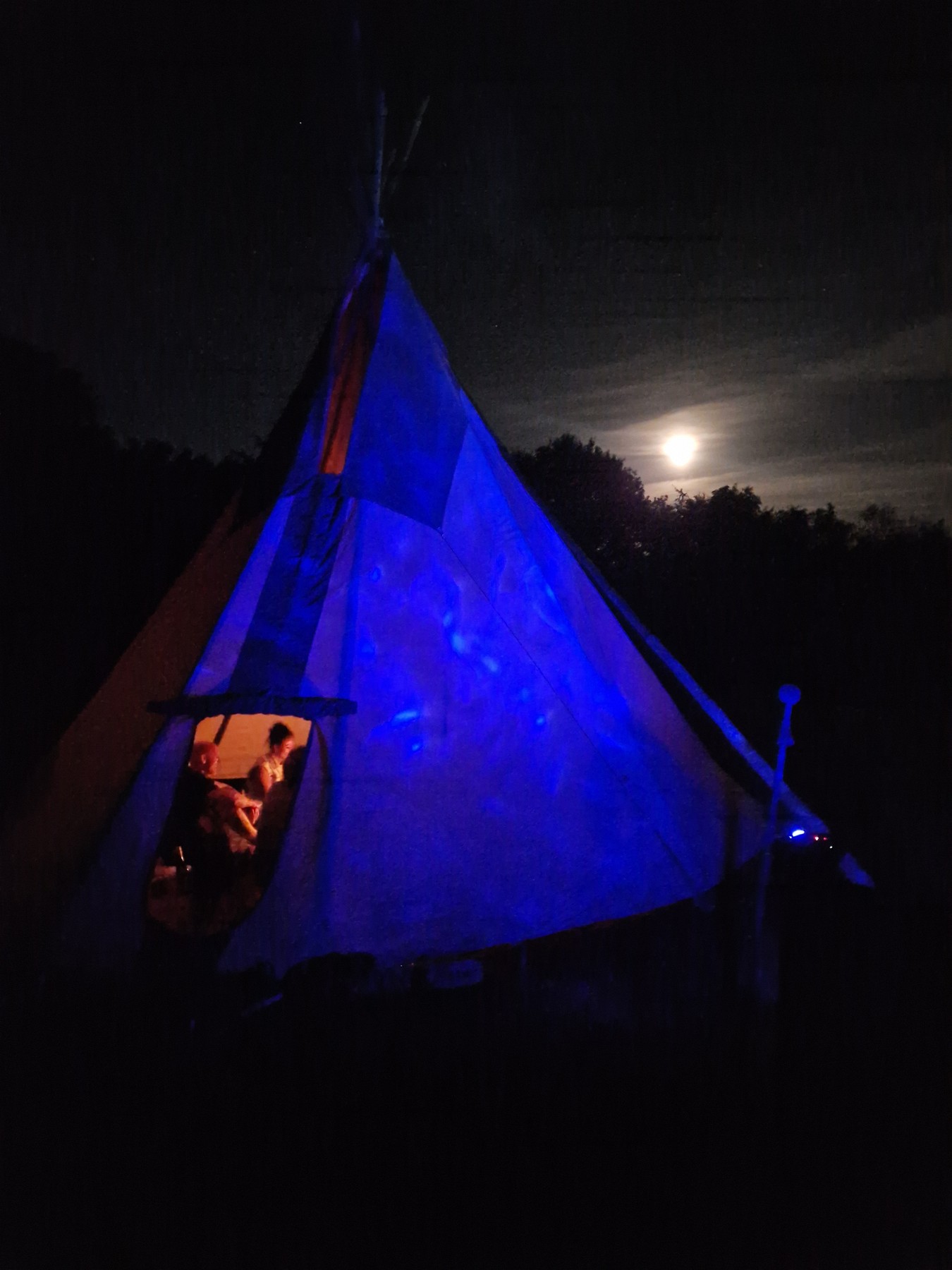 The tipi under the moon