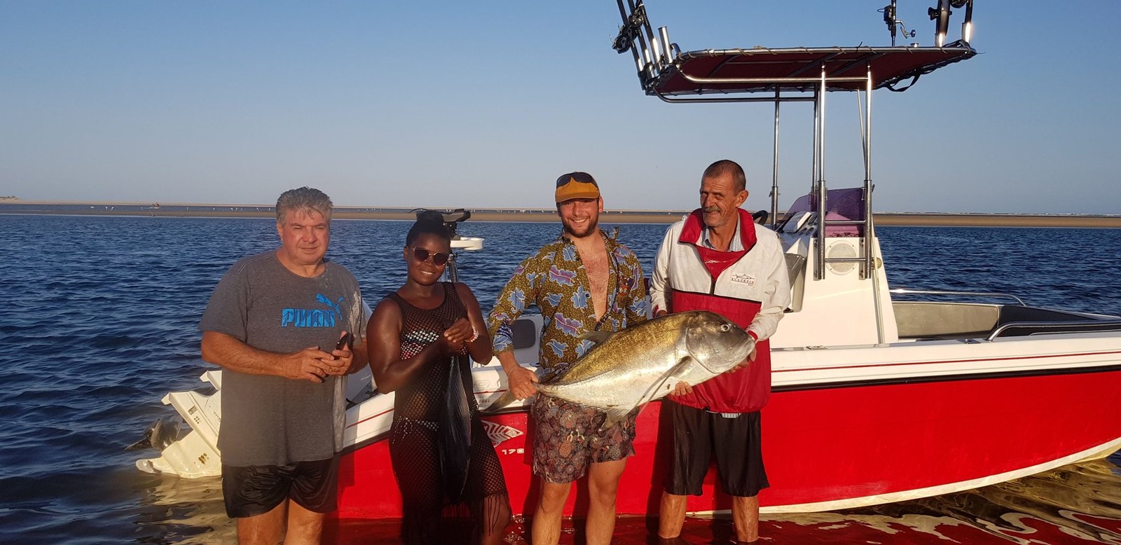 A fishing charter returning with the catch