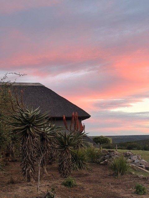 Sunset over the lodge